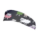 Sheep Cartoon Colorful Black Pink Stretchable Headband View1