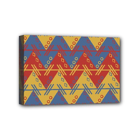 Aztec South American Pattern Zig Mini Canvas 6  X 4  by BangZart