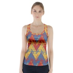 Aztec South American Pattern Zig Racer Back Sports Top by BangZart