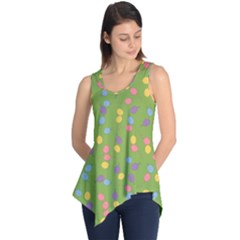 Balloon Grass Party Green Purple Sleeveless Tunic by BangZart