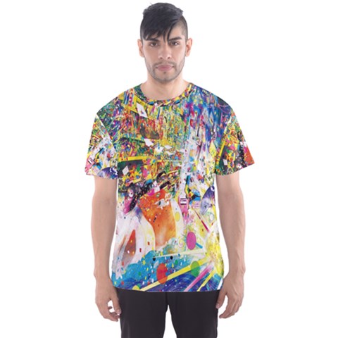 Multicolor Anime Colors Colorful Men s Sports Mesh Tee by BangZart