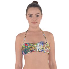 Multicolor Anime Colors Colorful Halter Bandeau Bikini Top