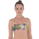 Multicolor Anime Colors Colorful Halter Bandeau Bikini Top View1