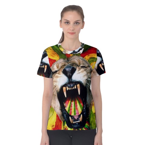 Reggae Lion Women s Cotton Tee by BangZart