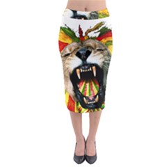 Reggae Lion Midi Pencil Skirt by BangZart