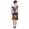 Reggae Lion Short Sleeve Front Wrap Dress View2