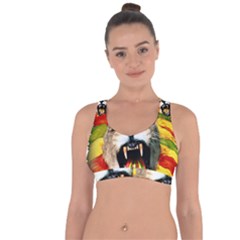 Reggae Lion Cross String Back Sports Bra