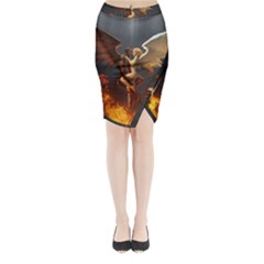 Angels Wings Curious Hell Heaven Midi Wrap Pencil Skirt by BangZart