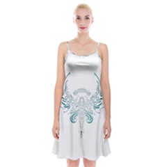 Angel Tribal Art Spaghetti Strap Velvet Dress by BangZart