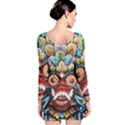 Wood Sculpture Bali Logo Long Sleeve Bodycon Dress View2