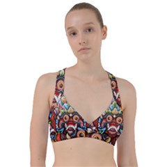 Wood Sculpture Bali Logo Sweetheart Sports Bra