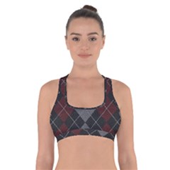 Wool Texture With Great Pattern Cross Back Sports Bra