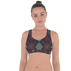 Wool Texture With Great Pattern Cross String Back Sports Bra by BangZart