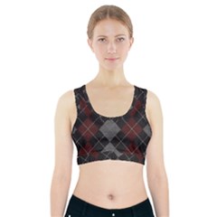 Wool Texture With Great Pattern Sports Bra With Pocket