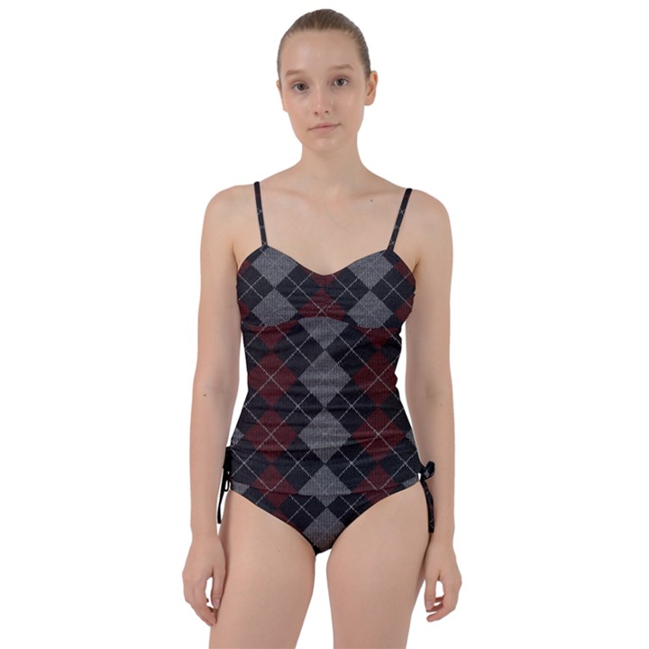 Wool Texture With Great Pattern Sweetheart Tankini Set