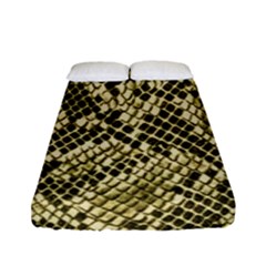 Yellow Snake Skin Pattern Fitted Sheet (full/ Double Size) by BangZart