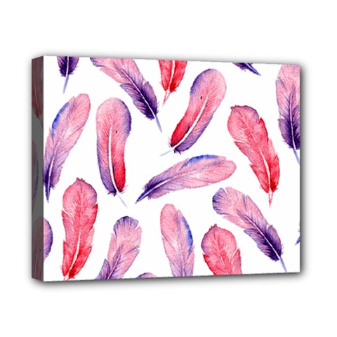 Watercolor Pattern With Feathers Canvas 10  X 8  by BangZart