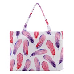 Watercolor Pattern With Feathers Medium Tote Bag by BangZart