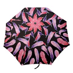 Watercolor Pattern With Feathers Folding Umbrellas by BangZart