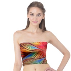 Vintage Colors Flower Petals Spiral Abstract Tube Top by BangZart