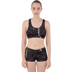 Vein Skeleton Of Leaf Work It Out Sports Bra Set