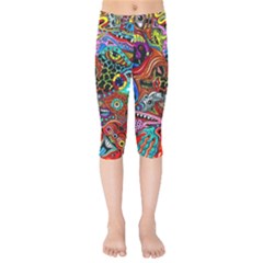 Vector Art Pattern Kids  Capri Leggings 