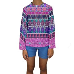 Tribal Seamless Aztec Pattern Kids  Long Sleeve Swimwear by BangZart