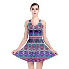 Tribal Seamless Aztec Pattern Reversible Skater Dress by BangZart