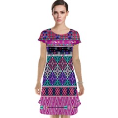 Tribal Seamless Aztec Pattern Cap Sleeve Nightdress by BangZart