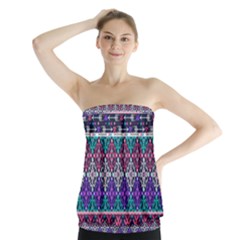 Tribal Seamless Aztec Pattern Strapless Top by BangZart