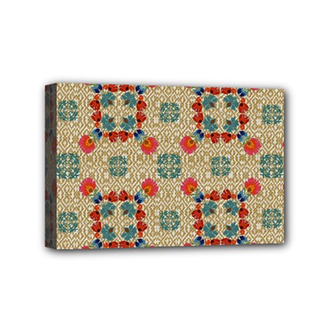 Traditional Scandinavian Pattern Mini Canvas 6  X 4  by BangZart