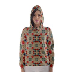 Traditional Scandinavian Pattern Hooded Wind Breaker (women) by BangZart