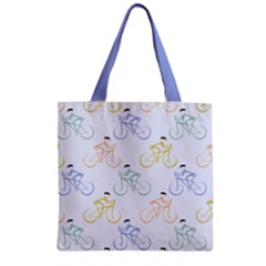 Enjoy The Ride Zipper Grocery Tote Bag by genecehamby