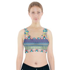 Tribal Print Sports Bra With Pocket by BangZart