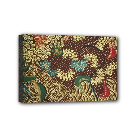 Traditional Batik Art Pattern Mini Canvas 6  X 4  by BangZart