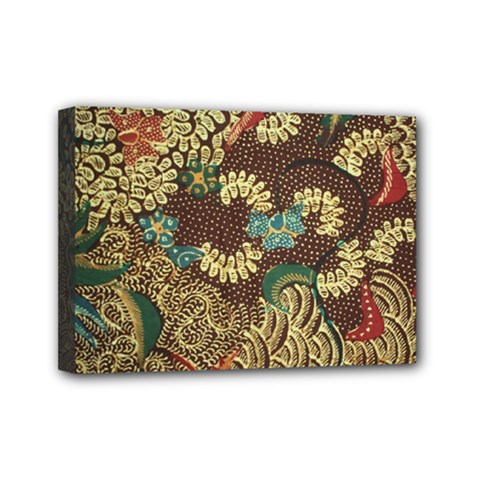 Traditional Batik Art Pattern Mini Canvas 7  X 5  by BangZart