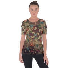 Traditional Batik Art Pattern Short Sleeve Top by BangZart