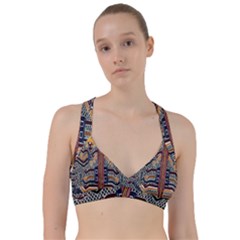 Traditional Batik Indonesia Pattern Sweetheart Sports Bra