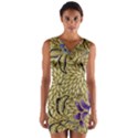 Traditional Art Batik Pattern Wrap Front Bodycon Dress View1