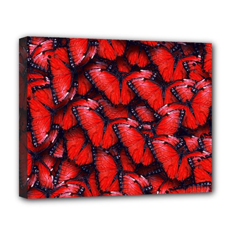 The Red Butterflies Sticking Together In The Nature Deluxe Canvas 20  X 16   by BangZart