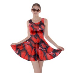 The Red Butterflies Sticking Together In The Nature Skater Dress by BangZart