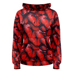 The Red Butterflies Sticking Together In The Nature Women s Pullover Hoodie by BangZart