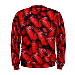 The Red Butterflies Sticking Together In The Nature Men s Sweatshirt by BangZart