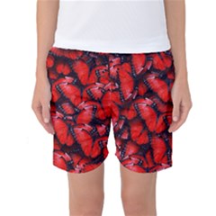 The Red Butterflies Sticking Together In The Nature Women s Basketball Shorts by BangZart