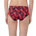 The Red Butterflies Sticking Together In The Nature Mid-Waist Bikini Bottoms View2