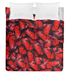 The Red Butterflies Sticking Together In The Nature Duvet Cover Double Side (queen Size) by BangZart