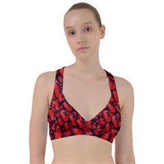 The Red Butterflies Sticking Together In The Nature Sweetheart Sports Bra by BangZart