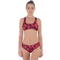 The Red Butterflies Sticking Together In The Nature Criss Cross Bikini Set View1