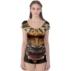 Tiger Face Boyleg Leotard  by BangZart