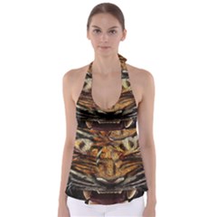 Tiger Face Babydoll Tankini Top by BangZart